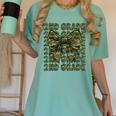 2nd Grade Teacher Student Camo Bow Back To School Women's Comfort Colors T-Shirt Chalky Mint