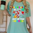 2nd Grade Is Out Of This World Space Rocket Planets Teacher Women's Comfort Colors T-Shirt Chalky Mint