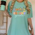 2nd Second Grade Teacher Wildflower Back To School Floral Women's Comfort Colors T-Shirt Chalky Mint