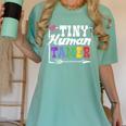 4 Teachers Or Parents Tiny Human Tamer Tee T-Shirt Women's Comfort Colors T-Shirt Chalky Mint