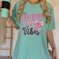 4th Fourth Grade Vibes Back To School Coquette Teacher Girl Women's Comfort Colors T-Shirt Chalky Mint