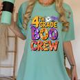 4th Grade Boo Crew Ghost Halloween Teacher Costume Women's Comfort Colors T-Shirt Chalky Mint