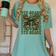 5th Grade Teacher Student Camo Bow Back To School Women's Comfort Colors T-Shirt Chalky Mint 5th Grade Teacher Student Camo Bow Back To School Women's Comfort Colors T-Shirt Chalky Mint