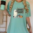 67 Teacher Halloween Ghost Six Seven Meme Math Joke Women's Comfort Colors T-Shirt Chalky Mint