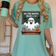 67 Teacher Halloween Ghost Six Seven Meme Do The Maths Women's Comfort Colors T-Shirt Chalky Mint