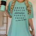 ABC Elemeno Shirt Alphabet Kindergarten Preschool Teacher Women's Comfort Colors T-Shirt Chalky Mint