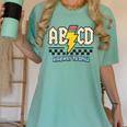 ABCD Highway To Spell Pencil Teacher & Student Font Me Women's Comfort Colors T-Shirt Chalky Mint