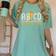ABCD Kindergarten Rocks Pencil Lightning Students Teachers Women's Comfort Colors T-Shirt Chalky Mint ABCD Kindergarten Rocks Pencil Lightning Students Teachers Women's Comfort Colors T-Shirt Chalky Mint
