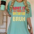Admit It You Low Key Love Technology Bruh Teacher Kid Women's Comfort Colors T-Shirt Chalky Mint