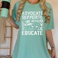 Advocate Support Accept Educate Special Education Teacher Women's Comfort Colors T-Shirt Chalky Mint Advocate Support Accept Educate Special Education Teacher Women's Comfort Colors T-Shirt Chalky Mint