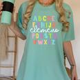 Alphabet ABC Elemeno Teacher Student Back To School Women's Comfort Colors T-Shirt Chalky Mint Alphabet ABC Elemeno Teacher Student Back To School Women's Comfort Colors T-Shirt Chalky Mint