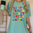 Alphabet Animals ABCs Zoo Kids Boys Girls Teacher Women's Comfort Colors T-Shirt Chalky Mint