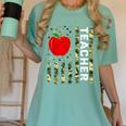 American Flag Camouflage Teacher Patriotic 4th Of July Women's Comfort Colors T-Shirt Chalky Mint