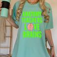 Anatomy Teachers Love Brains Halloween Teacher Costume Shirt Women's Comfort Colors T-Shirt Chalky Mint