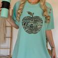 Apple Camoflauge Clothing Camo Student Teacher Cute School Women's Comfort Colors T-Shirt Chalky Mint