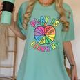 Apple Retro Play Is Learning Kindergarten Teacher Daycare Women's Comfort Colors T-Shirt Chalky Mint