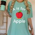 A Is For Apple Toddler Kindergarten Preschool Teacher Women's Comfort Colors T-Shirt Chalky Mint