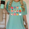 Art Apples Back To School For Teacher Student Women's Comfort Colors T-Shirt Chalky Mint