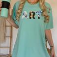 Art Artist Painting Teacher T Shirt Mona Lisa Great Wave For Men Women Women's Comfort Colors T-Shirt Chalky Mint