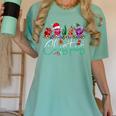 ASL Christmas Buffalo Plaid Teacher American Sign Language Women's Comfort Colors T-Shirt Chalky Mint ASL Christmas Buffalo Plaid Teacher American Sign Language Women's Comfort Colors T-Shirt Chalky Mint