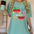 Attendance Matters Teacher Apple For Back To School Women's Comfort Colors T-Shirt Chalky Mint Attendance Matters Teacher Apple For Back To School Women's Comfort Colors T-Shirt Chalky Mint
