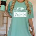 Avoid Negativity Math Teacher Women's Comfort Colors T-Shirt Chalky Mint