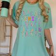 Back To School Kindergarten Alphabet ABC Teacher Women Kids Women's Comfort Colors T-Shirt Chalky Mint Back To School Kindergarten Alphabet ABC Teacher Women Kids Women's Comfort Colors T-Shirt Chalky Mint