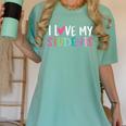 Back To School I Love My Students Teachers Women Boys Girls Women's Comfort Colors T-Shirt Chalky Mint