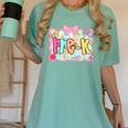 Back To School Pre-K Preppy Teacher Girl Women's Comfort Colors T-Shirt Chalky Mint