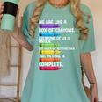 Back To School Teacher We Are Like A Box Of Crayons Women's Comfort Colors T-Shirt Chalky Mint