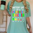 Battery Life Of a Preschool School Teacher School Week Women's Comfort Colors T-Shirt Chalky Mint