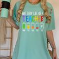 Battery Life Of A Teacher School Teacher Appreciation Women's Comfort Colors T-Shirt Chalky Mint Battery Life Of A Teacher School Teacher Appreciation Women's Comfort Colors T-Shirt Chalky Mint