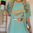 Biology Teacher Science Fueled By Mitochondria Coffee Women's Comfort Colors T-Shirt Chalky Mint