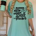 Blessed To Be A Catholic School Teacher Christian Teaching Women's Comfort Colors T-Shirt Chalky Mint Blessed To Be A Catholic School Teacher Christian Teaching Women's Comfort Colors T-Shirt Chalky Mint