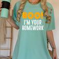 Boo I'm Your Homework Halloween Teacher Costume Women's Comfort Colors T-Shirt Chalky Mint Boo I'm Your Homework Halloween Teacher Costume Women's Comfort Colors T-Shirt Chalky Mint
