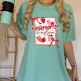 Bow Strawberry Kindergarten Is My Jam Teacher Kinder Team Women's Comfort Colors T-Shirt Chalky Mint Bow Strawberry Kindergarten Is My Jam Teacher Kinder Team Women's Comfort Colors T-Shirt Chalky Mint