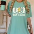 Boys Girls Teachers Rock Back To School ABCD Back In Class Women's Comfort Colors T-Shirt Chalky Mint