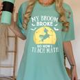 My Broom Broke So Now I Teach Math Teacher Halloween Costume For Men Women Women's Comfort Colors T-Shirt Chalky Mint My Broom Broke So Now I Teach Math Teacher Halloween Costume For Men Women Women's Comfort Colors T-Shirt Chalky Mint