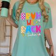 Bruh We Back Teachers First Day Back To School Teachers Women's Comfort Colors T-Shirt Chalky Mint Bruh We Back Teachers First Day Back To School Teachers Women's Comfort Colors T-Shirt Chalky Mint