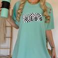 Bulldogs School Spirit Bulldog Pride Checkered Teacher Women's Comfort Colors T-Shirt Chalky Mint Bulldogs School Spirit Bulldog Pride Checkered Teacher Women's Comfort Colors T-Shirt Chalky Mint