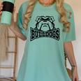Bulldogs Teacher Student School Sports Fan Team Spirit Women's Comfort Colors T-Shirt Chalky Mint