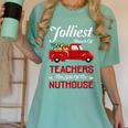 Bunch Of Teachers This Side Of The Nuthouse Xmas Women's Comfort Colors T-Shirt Chalky Mint