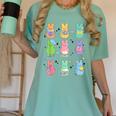 Bunny Reading Books Easter Day Librarian Teacher Book Women's Comfort Colors T-Shirt Chalky Mint Bunny Reading Books Easter Day Librarian Teacher Book Women's Comfort Colors T-Shirt Chalky Mint