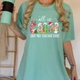 All Is Calm Said No Teacher Ever Teacher Christmas Women's Comfort Colors T-Shirt Chalky Mint