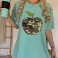 Camo Apple Camouflage Clothing School Student Camo Teacher Men Women Kids Women's Comfort Colors T-Shirt Chalky Mint