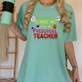 You Can't Scare Me I'm A Preschool Teacher Halloween Women's Comfort Colors T-Shirt Chalky Mint