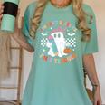You Can't Scare Me I'm A Teacher Ghost Happy Halloween Women's Comfort Colors T-Shirt Chalky Mint