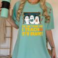 You Can't Scare Me I Teach 5th Grade Teacher Halloween Women's Comfort Colors T-Shirt Chalky Mint