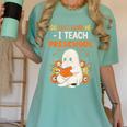 You Cant Scare Me I Teach Preschool Halloween Teacher Women's Comfort Colors T-Shirt Chalky Mint You Cant Scare Me I Teach Preschool Halloween Teacher Women's Comfort Colors T-Shirt Chalky Mint