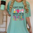 Can't Talk Right Now Doing Teacher Stuff Women's Comfort Colors T-Shirt Chalky Mint Can't Talk Right Now Doing Teacher Stuff Women's Comfort Colors T-Shirt Chalky Mint
